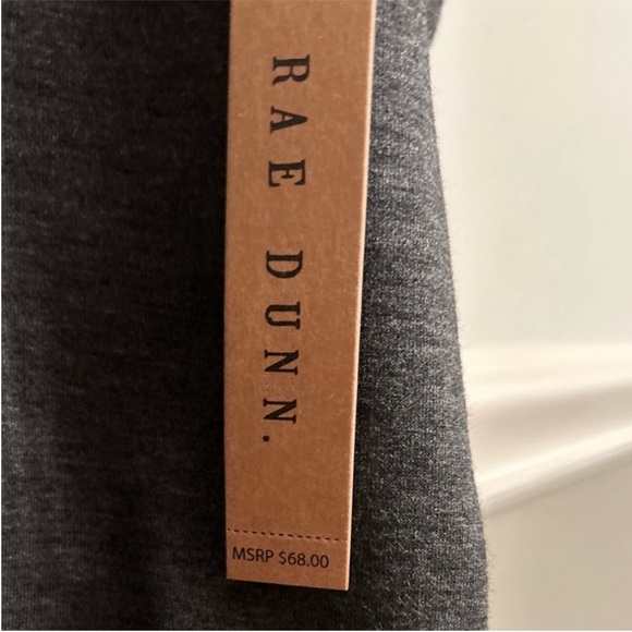 Women’s Rae Dunn Charcoal Grey Sweatshirt with Ankle Socks Size Small - Picture 9 of 11